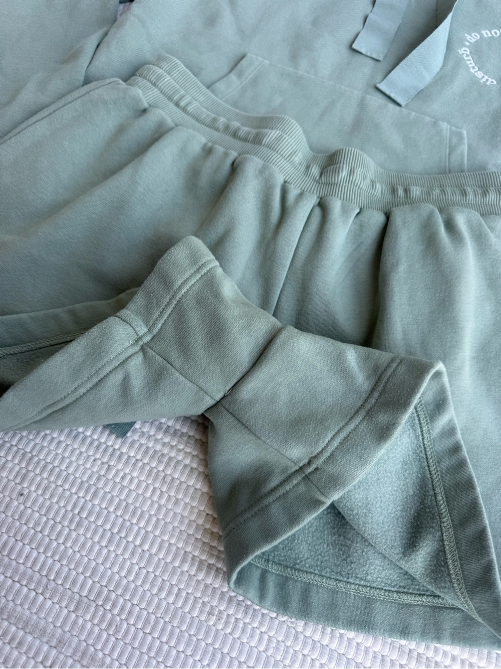 Lou & Grey Sage Green Hoodie and Shorts Loungewear Set - Picture 7 of 13
